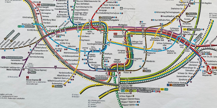 Liniennetzplan Karlsruhe