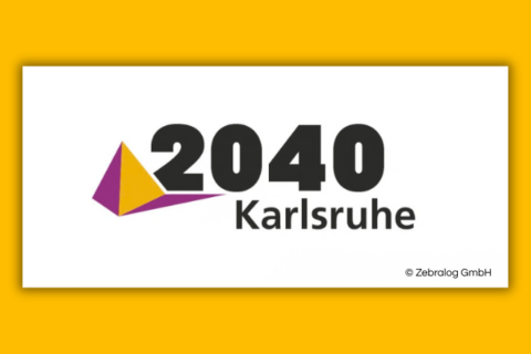 Das Logo zum Integrierten Stadtentwicklungskonzept Karlsruhe 2040 © Zebralog GmbH