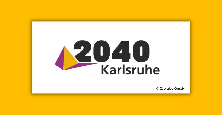 Das Logo zum Integrierten Stadtentwicklungskonzept Karlsruhe 2040 © Zebralog GmbH