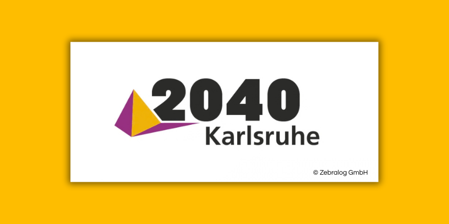 Das Logo zum Integrierten Stadtentwicklungskonzept Karlsruhe 2040 © Zebralog GmbH