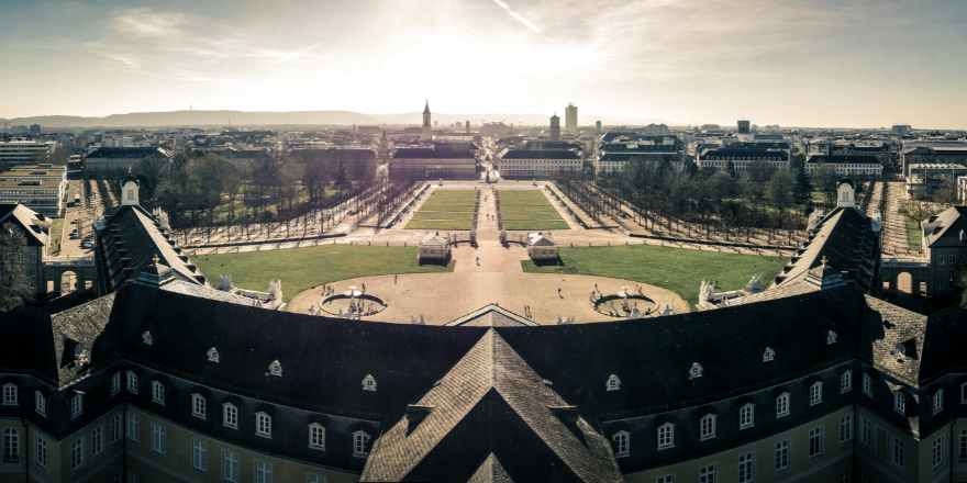 Stadt Karlsruhe von oben