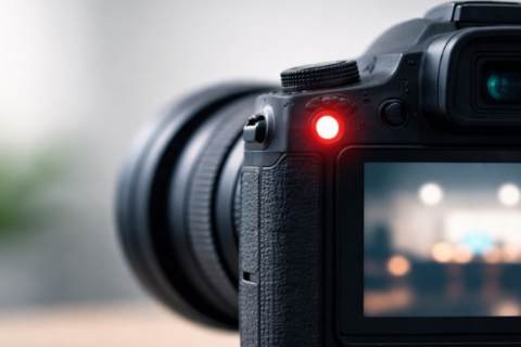 Kamera, die etwas live aufnimmt