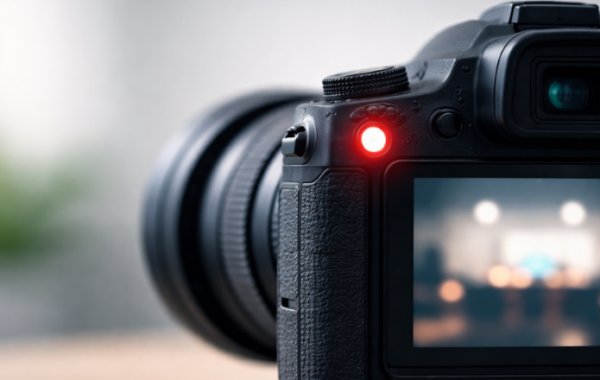 Kamera, die etwas live aufnimmt