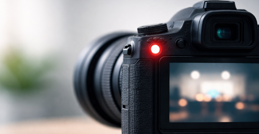 Kamera, die etwas live aufnimmt