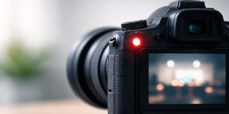 Kamera, die etwas live aufnimmt