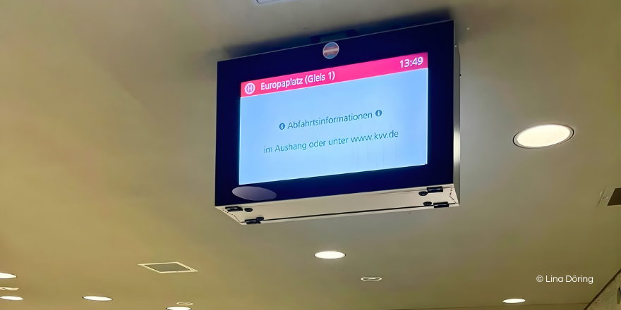 KVV Fehlende Anzeigetafel