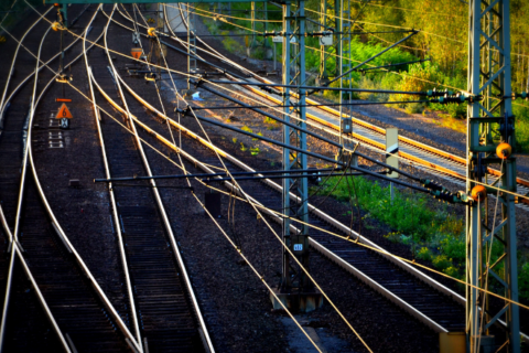 Bahngleise von oben