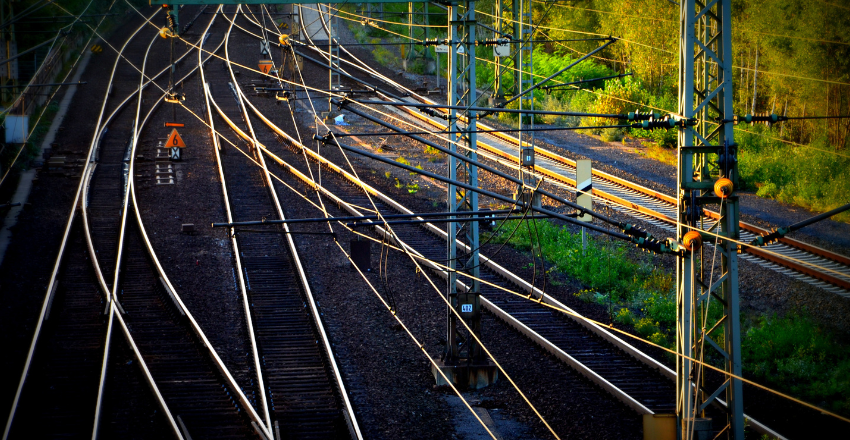 Bahngleise von oben