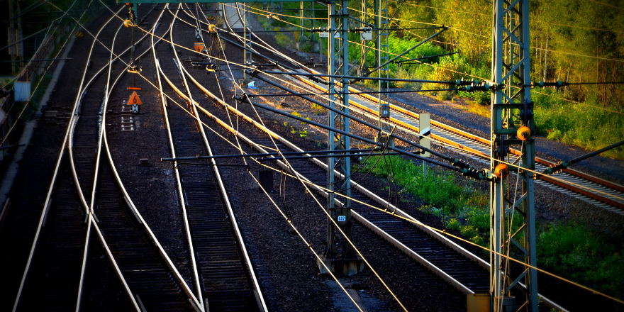 Bahngleise von oben