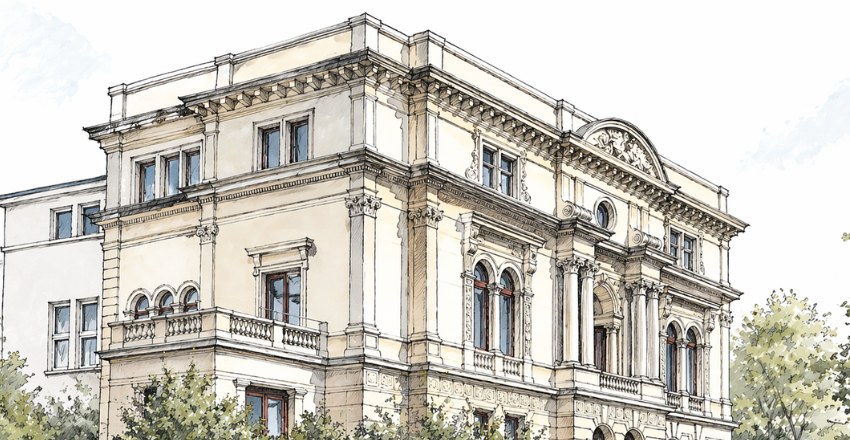 Haus Solms als Skizze