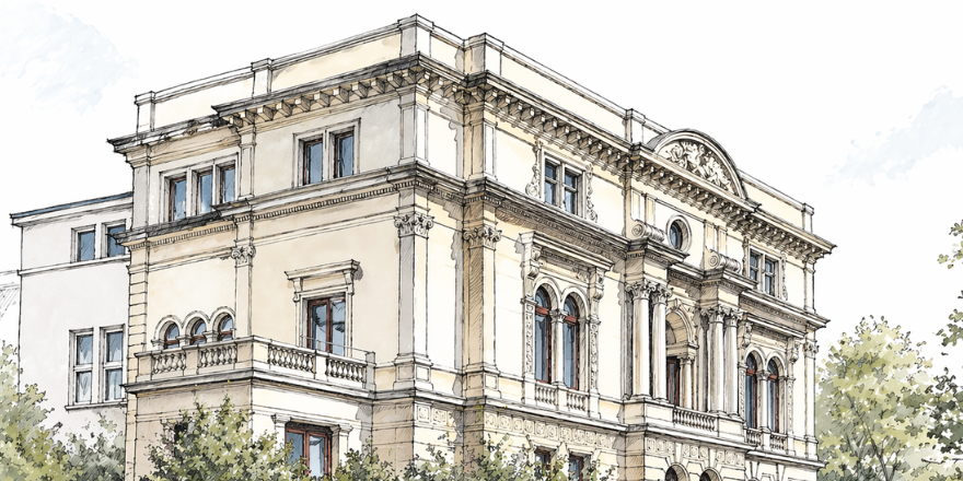 Haus Solms als Skizze