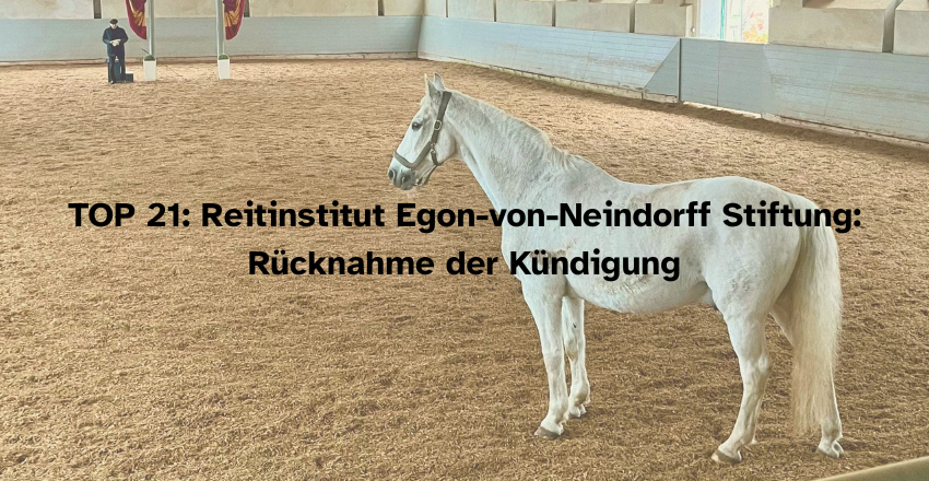 TOP 21: Reitinstitut Egon-von-Neindorff Stiftung: Rücknahme der Kündigung