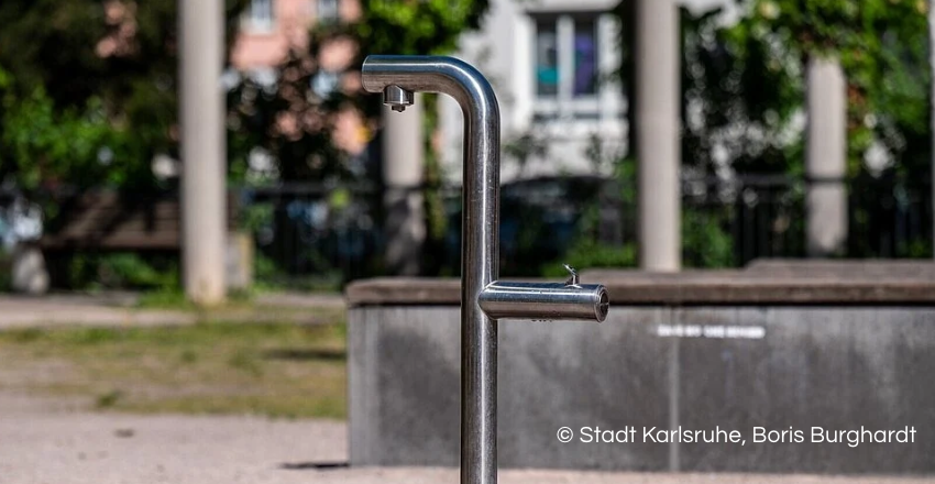 Barrierefreier Trinkbrunnen am Fliederplatz