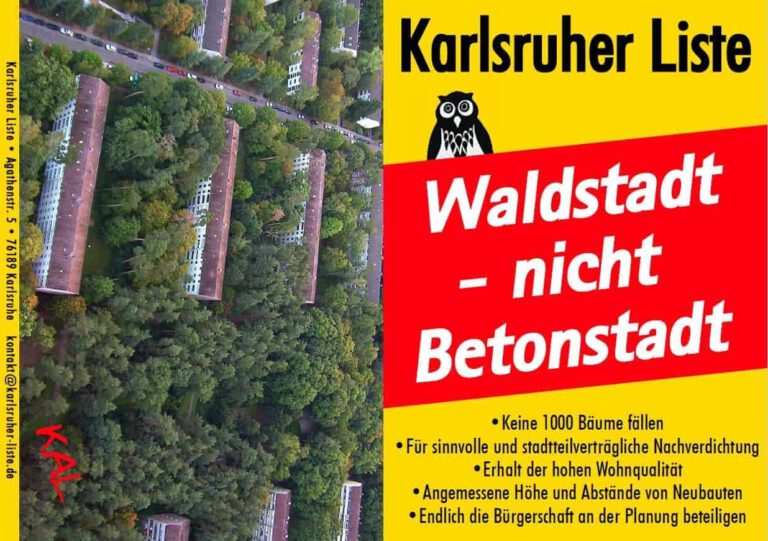 Waldstadt - nicht Betonstadt | Karlsruher Liste - KAL
